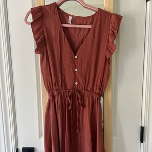 Auburn color GLAM dress from local boutique never worn. Super soft